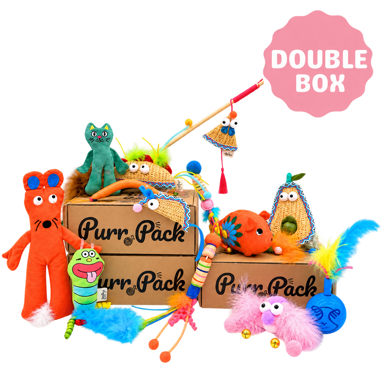Purr Pack - 12 Month Subscription - Toys Only Double 1st Box